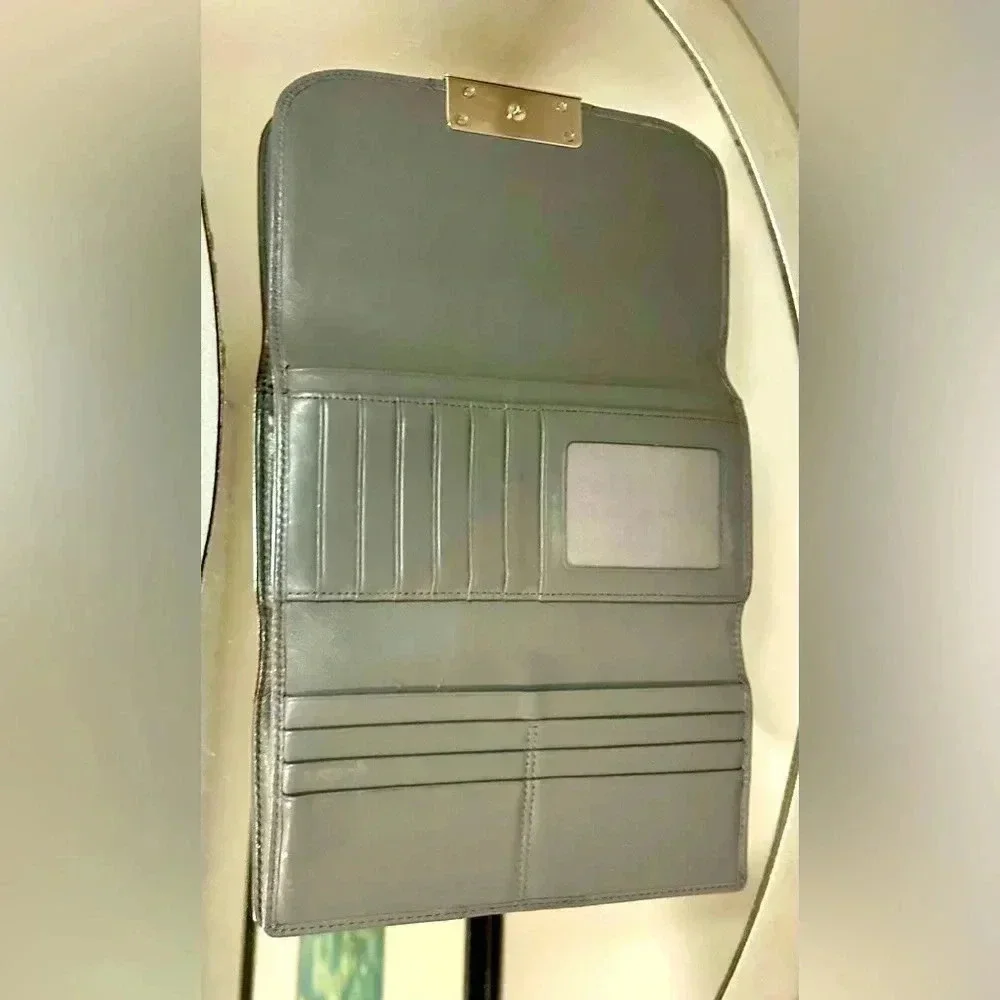 Gently Used COACH Gray Leather Wallet